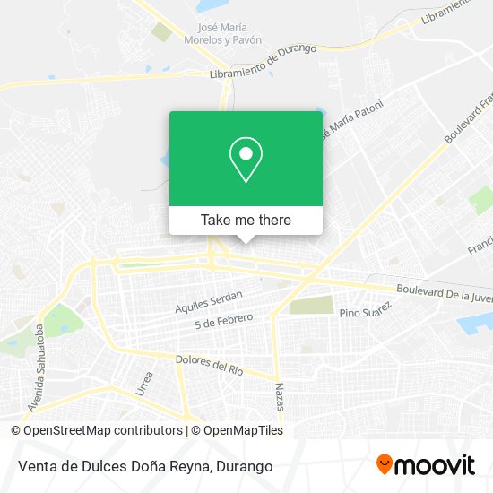 Mapa de Venta de Dulces Doña Reyna
