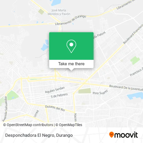 Mapa de Desponchadora El Negro