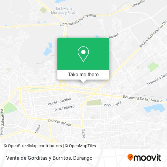 Venta de Gorditas y Burritos map