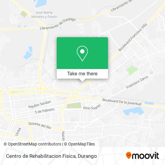 Mapa de Centro de Rehabilitacion Fisica