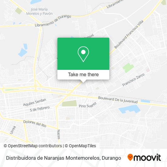 Distribuidora de Naranjas Montemorelos map