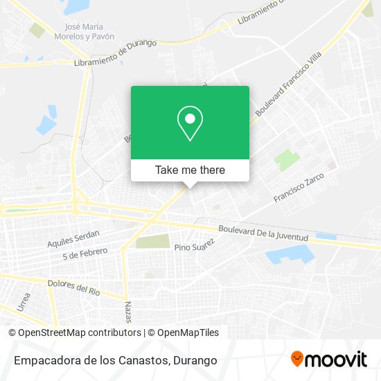 Empacadora de los Canastos map