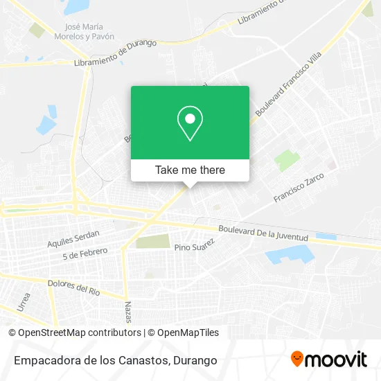 Mapa de Empacadora de los Canastos