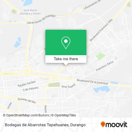 Bodegas de Abarrotes Tepehuanes map
