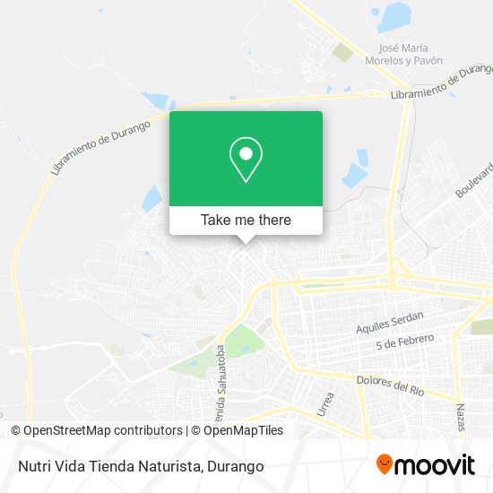 Mapa de Nutri Vida Tienda Naturista