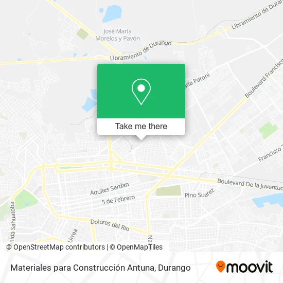 Mapa de Materiales para Construcción Antuna