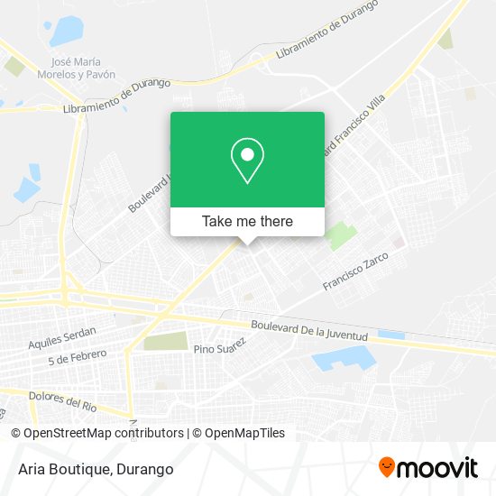 Mapa de Aria Boutique