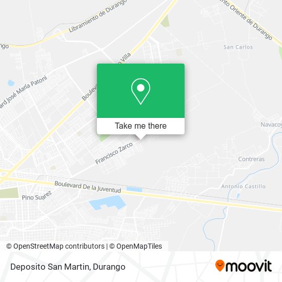 Deposito San Martin map