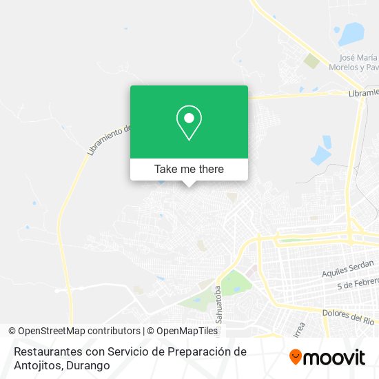 Mapa de Restaurantes con Servicio de Preparación de Antojitos