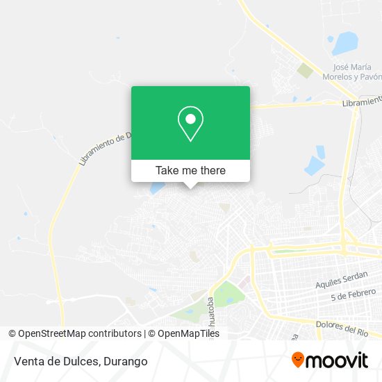 Venta de Dulces map