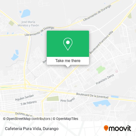 Mapa de Cafeteria Pura Vida