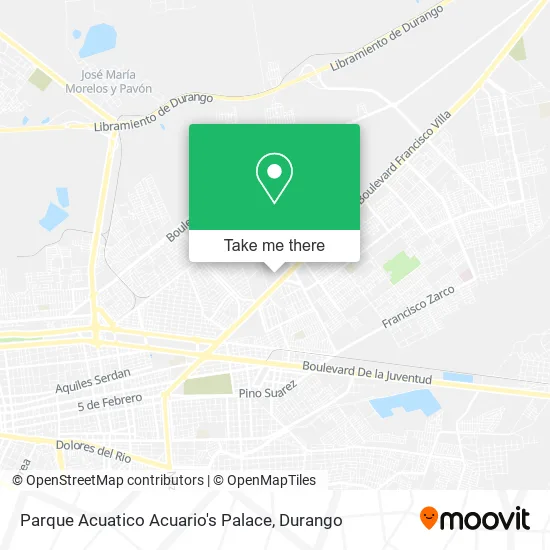 Mapa de Parque Acuatico Acuario's Palace