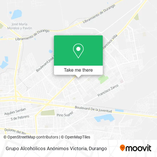 Mapa de Grupo Alcohólicos Anónimos Victoria