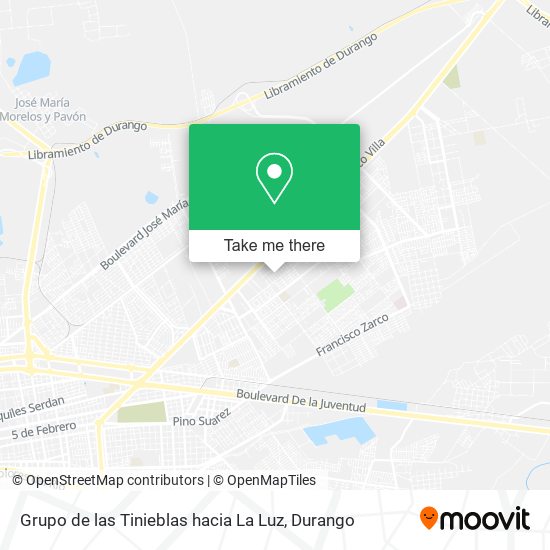 Mapa de Grupo de las Tinieblas hacia La Luz