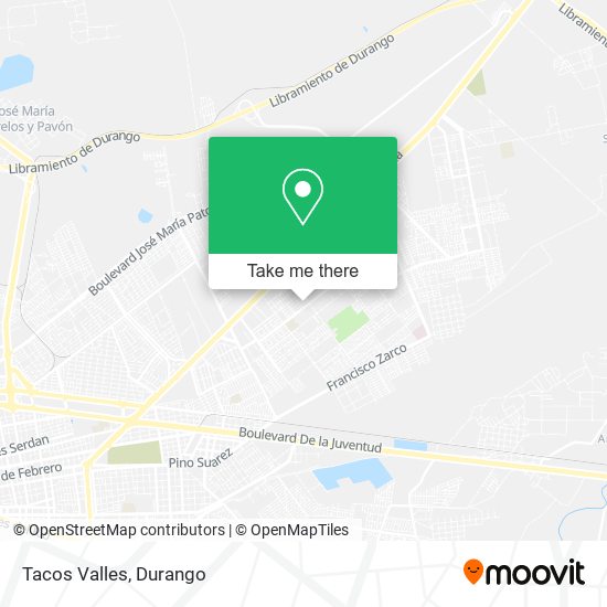 Tacos Valles map