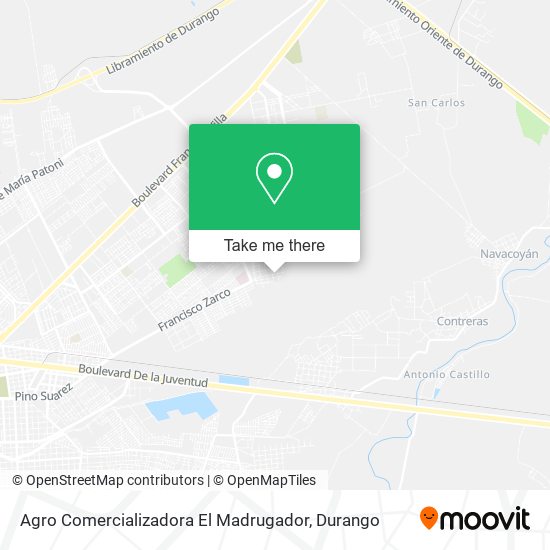 Mapa de Agro Comercializadora El Madrugador