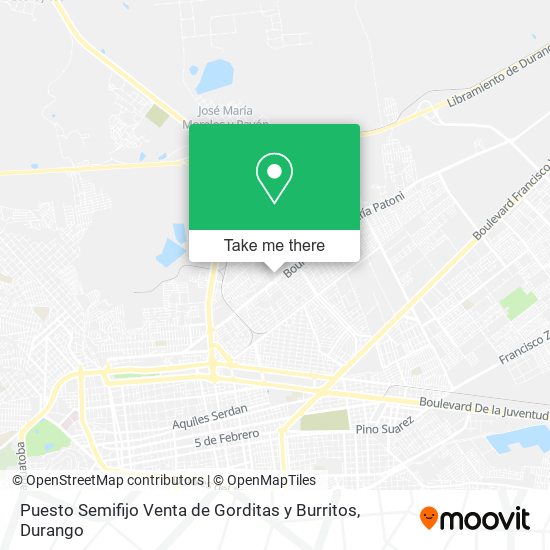 Puesto Semifijo Venta de Gorditas y Burritos map