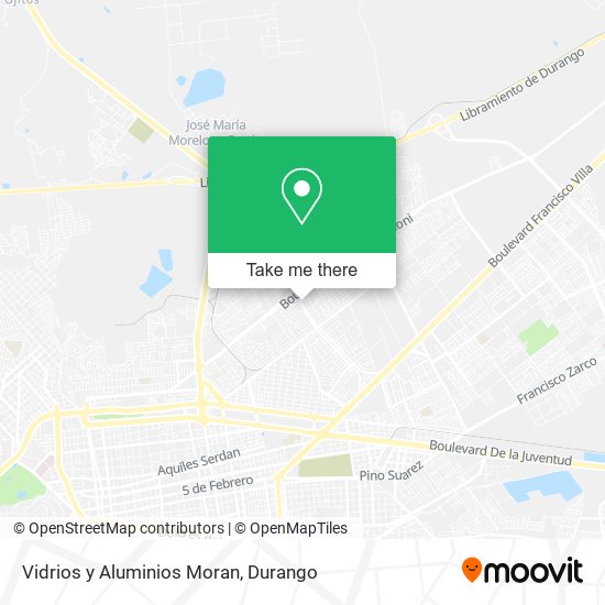 Vidrios y Aluminios Moran map