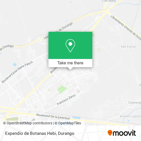 Mapa de Expendio de Botanas Hebi
