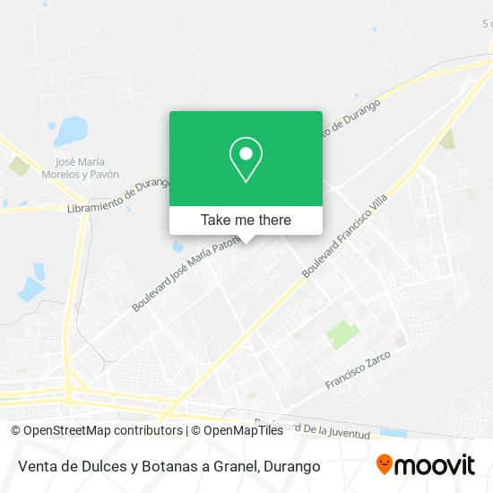 Mapa de Venta de Dulces y Botanas a Granel