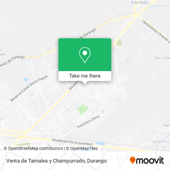 Venta de Tamales y Champurrado map
