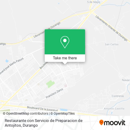 Restaurante con Servicio de Preparacion de Antojitos map