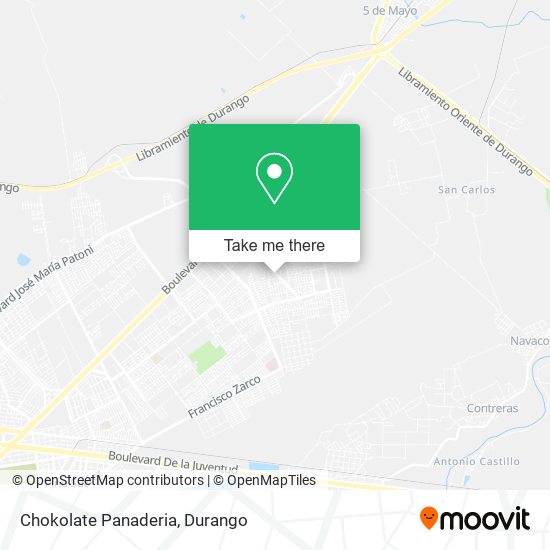 Chokolate Panaderia map