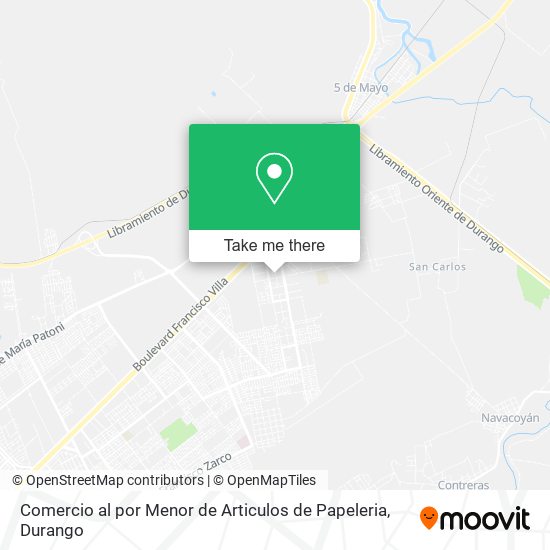 Comercio al por Menor de Articulos de Papeleria map