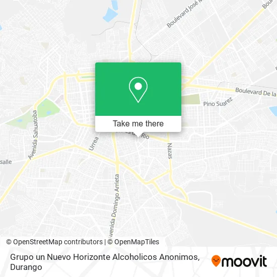Mapa de Grupo un Nuevo Horizonte Alcoholicos Anonimos