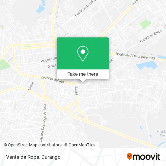 Venta de Ropa map