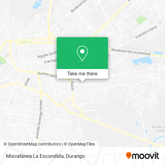 Miscelánea La Escondida map