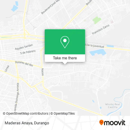 Maderas Anaya map