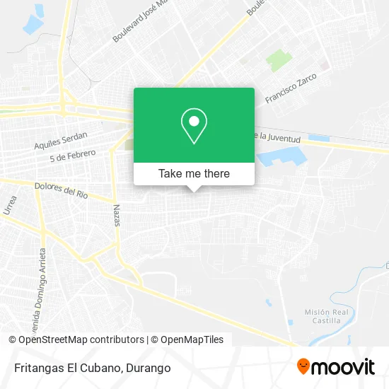 Mapa de Fritangas El Cubano