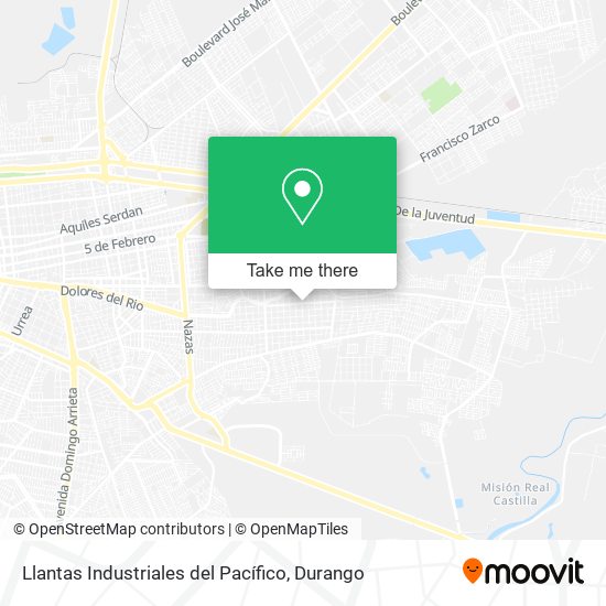 Llantas Industriales del Pacífico map