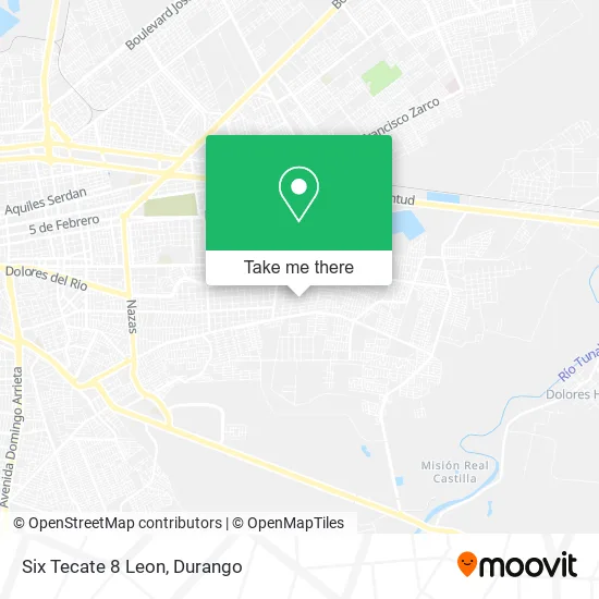 Six Tecate 8 Leon map