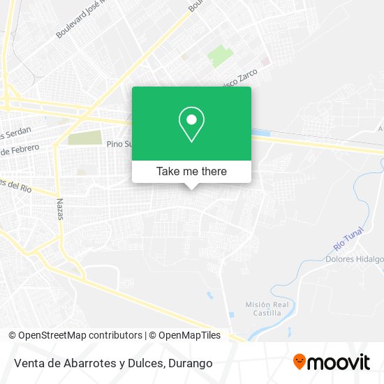 Mapa de Venta de Abarrotes y Dulces