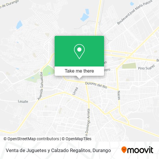 Mapa de Venta de Juguetes y Calzado Regalitos