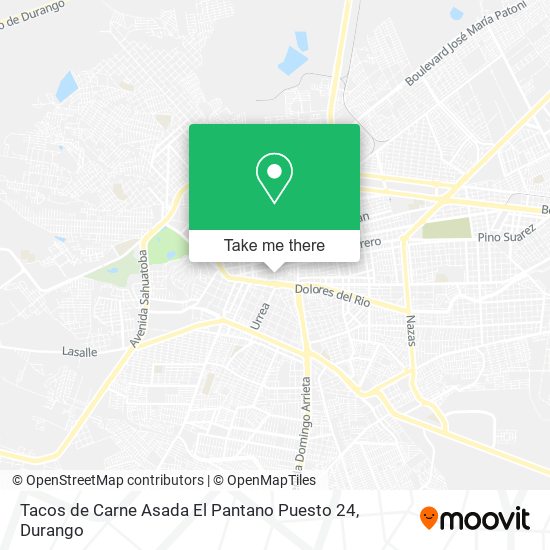Mapa de Tacos de Carne Asada El Pantano Puesto 24
