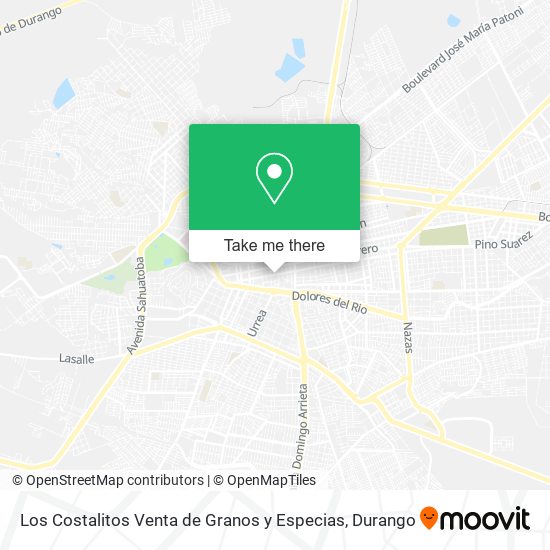 Mapa de Los Costalitos Venta de Granos y Especias
