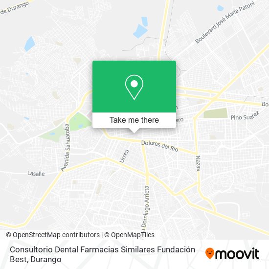 Mapa de Consultorio Dental Farmacias Similares Fundación Best