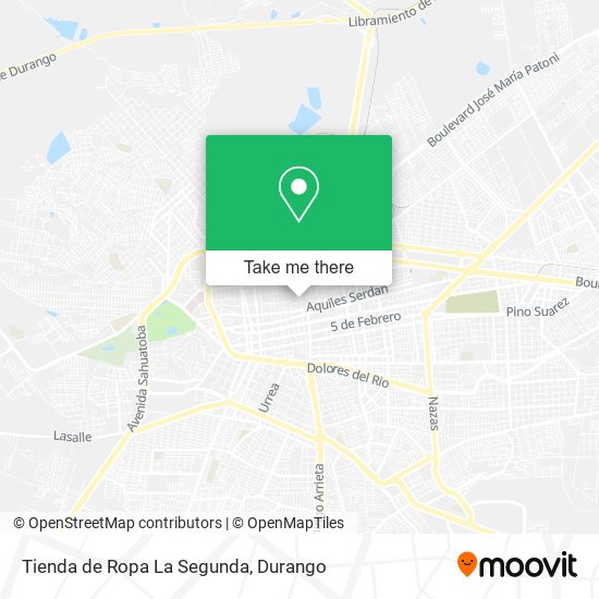 Tienda de Ropa La Segunda map