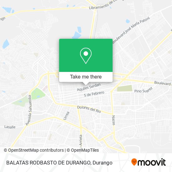 Mapa de BALATAS RODBASTO DE DURANGO
