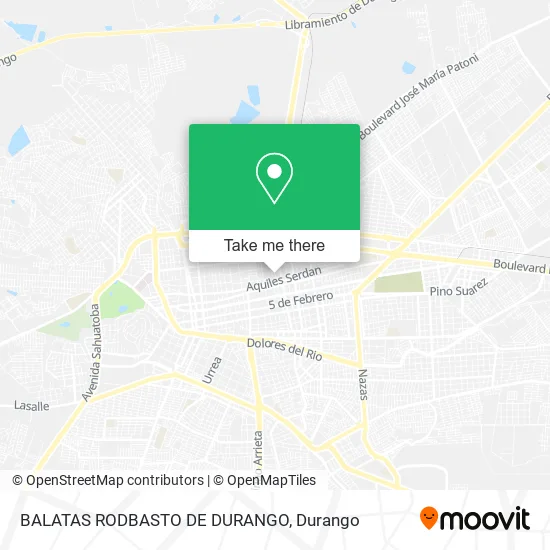 BALATAS RODBASTO DE DURANGO map