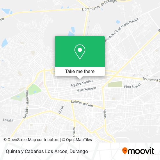 Mapa de Quinta y Cabañas Los Arcos