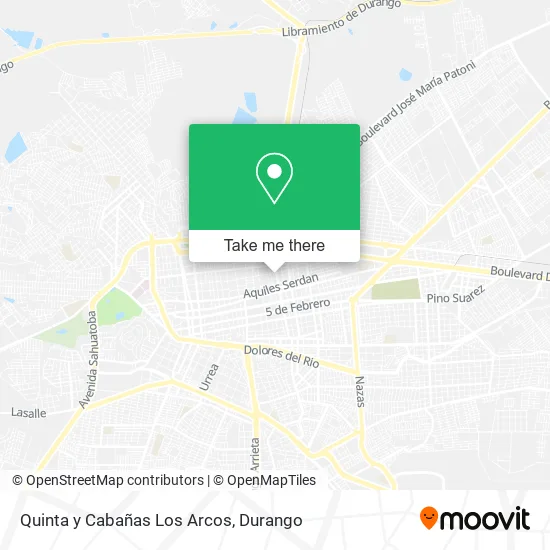 Mapa de Quinta y Cabañas Los Arcos