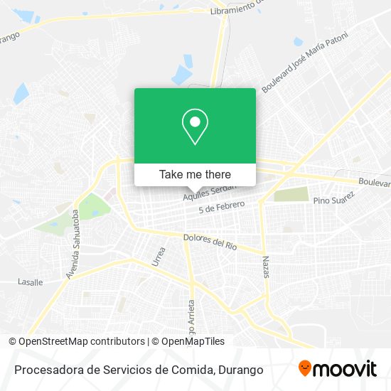 Mapa de Procesadora de Servicios de Comida