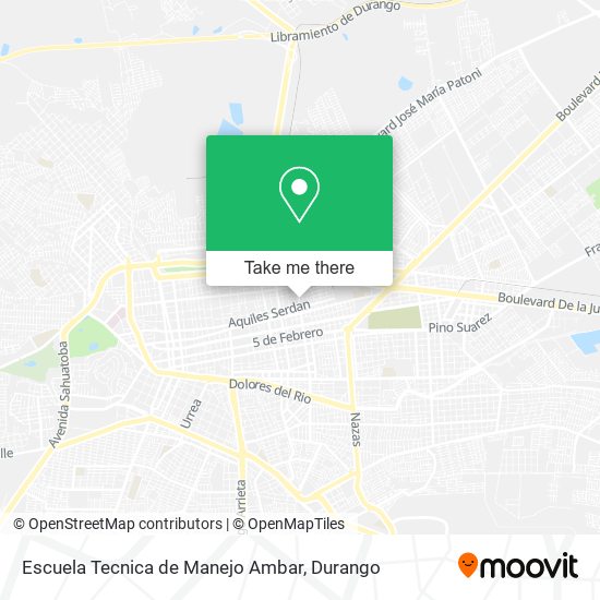 Mapa de Escuela Tecnica de Manejo Ambar