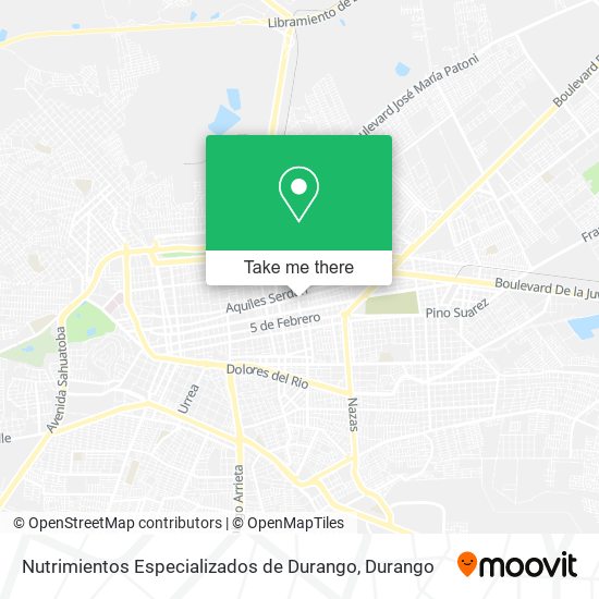 Mapa de Nutrimientos Especializados de Durango