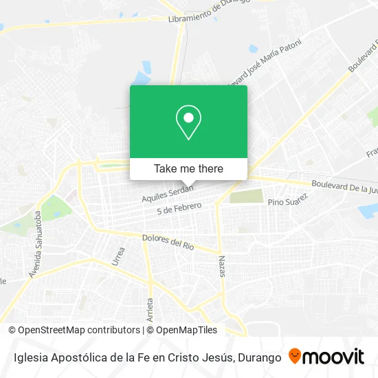 Mapa de Iglesia Apostólica de la Fe en Cristo Jesús