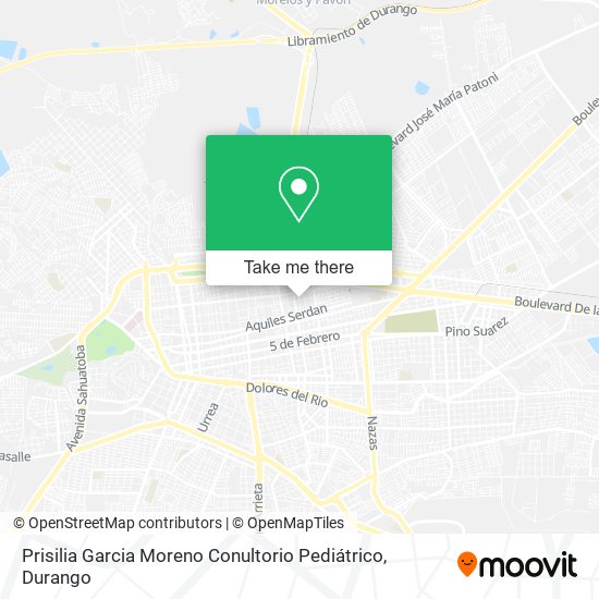 Prisilia Garcia Moreno Conultorio Pediátrico map